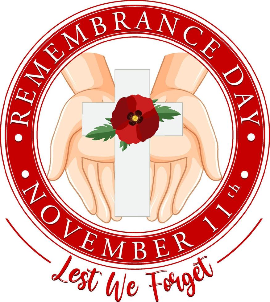 Remembrance Day Logo Design vector