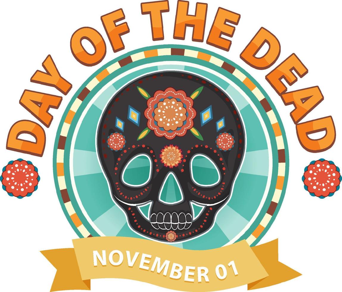 dia de muertos con calaca mexicana vector