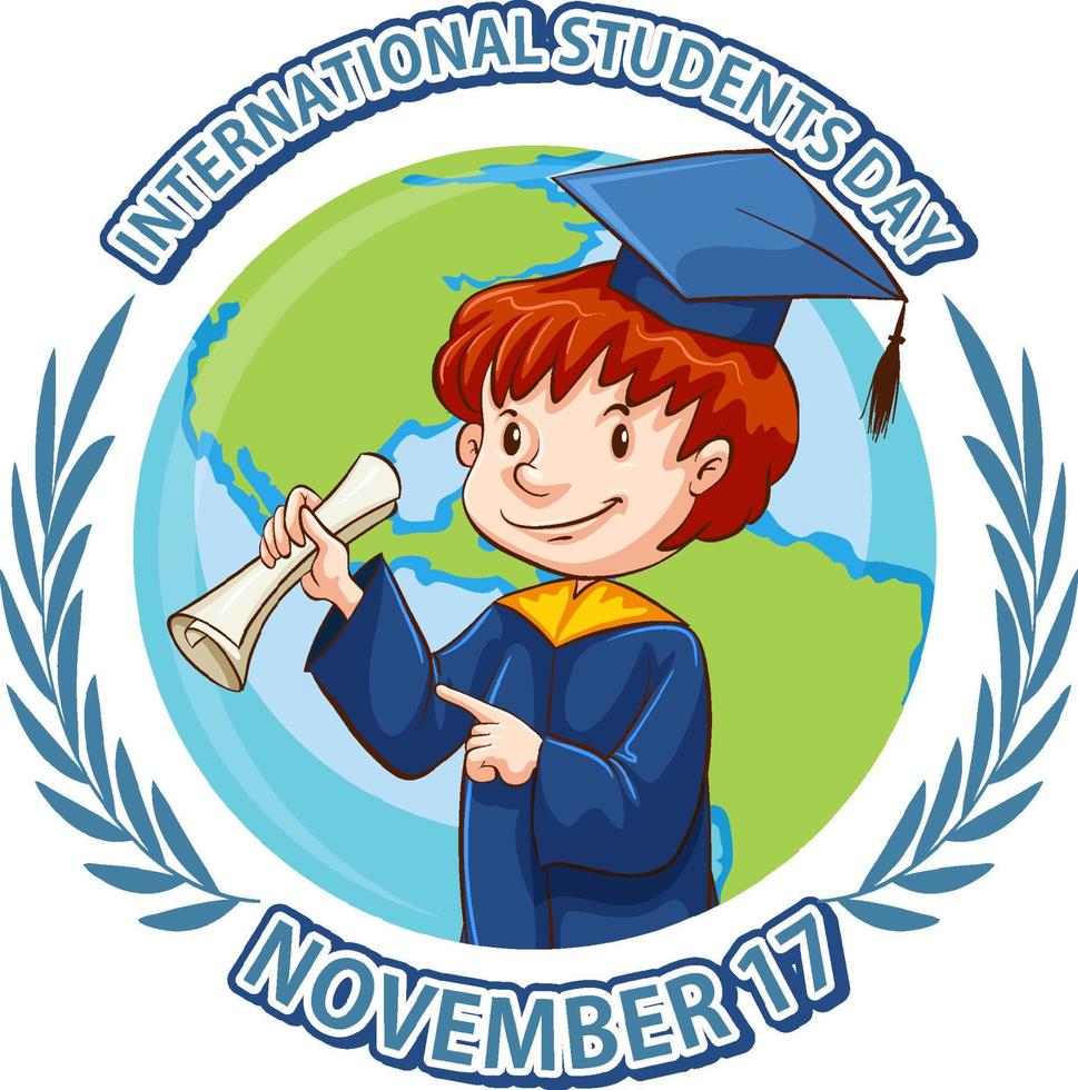 International Students Day Banner Design vector