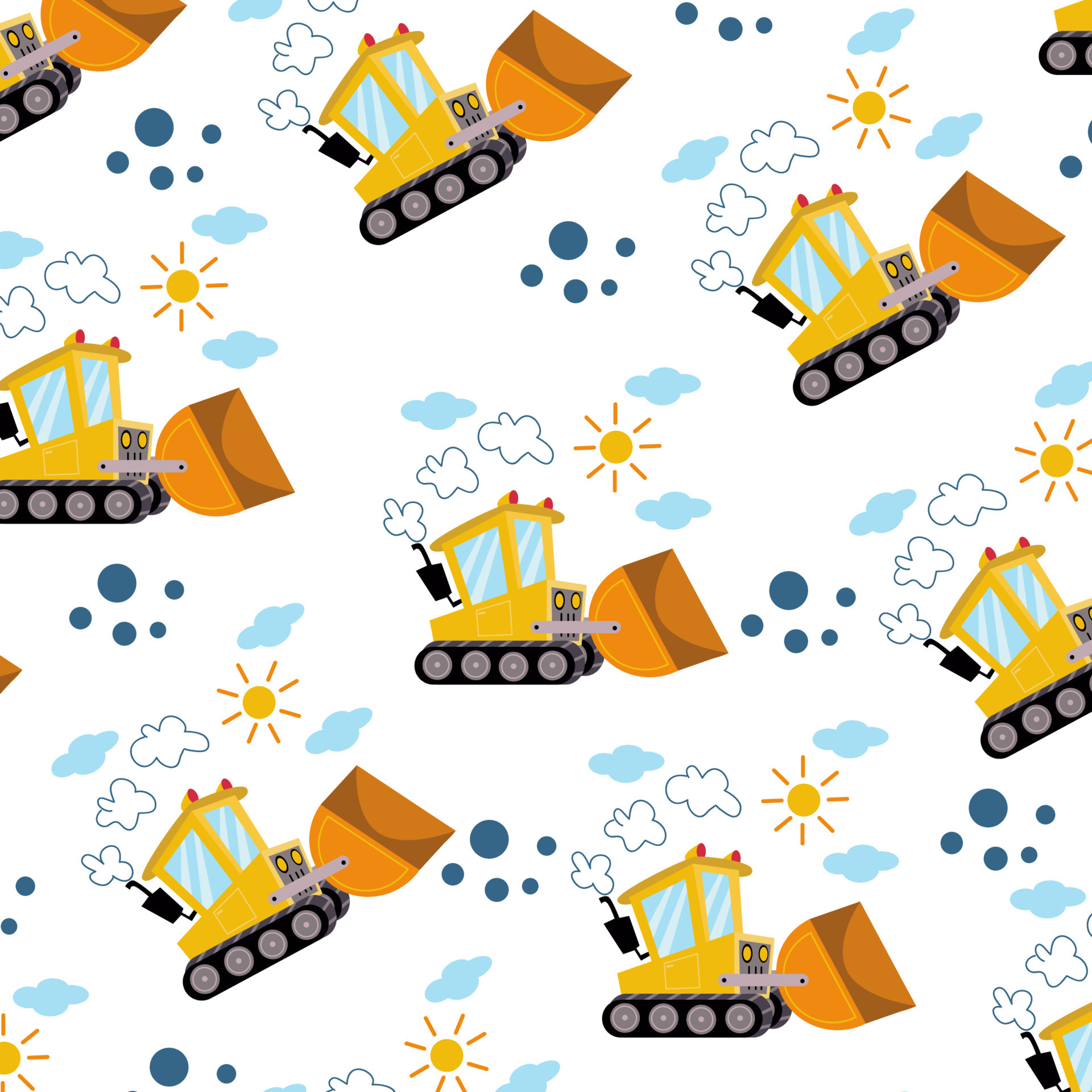 Seamless pattern with cute tractor. Perfect for kids clothes design and  wallpaper 12668502 Vector Art at Vecteezy