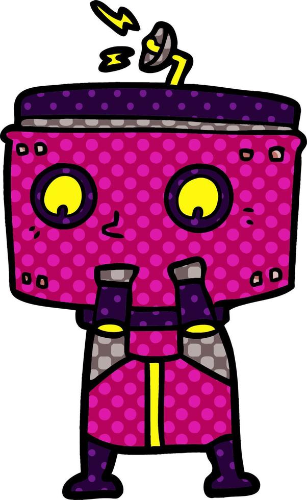 personaje de robot de dibujos animados vector