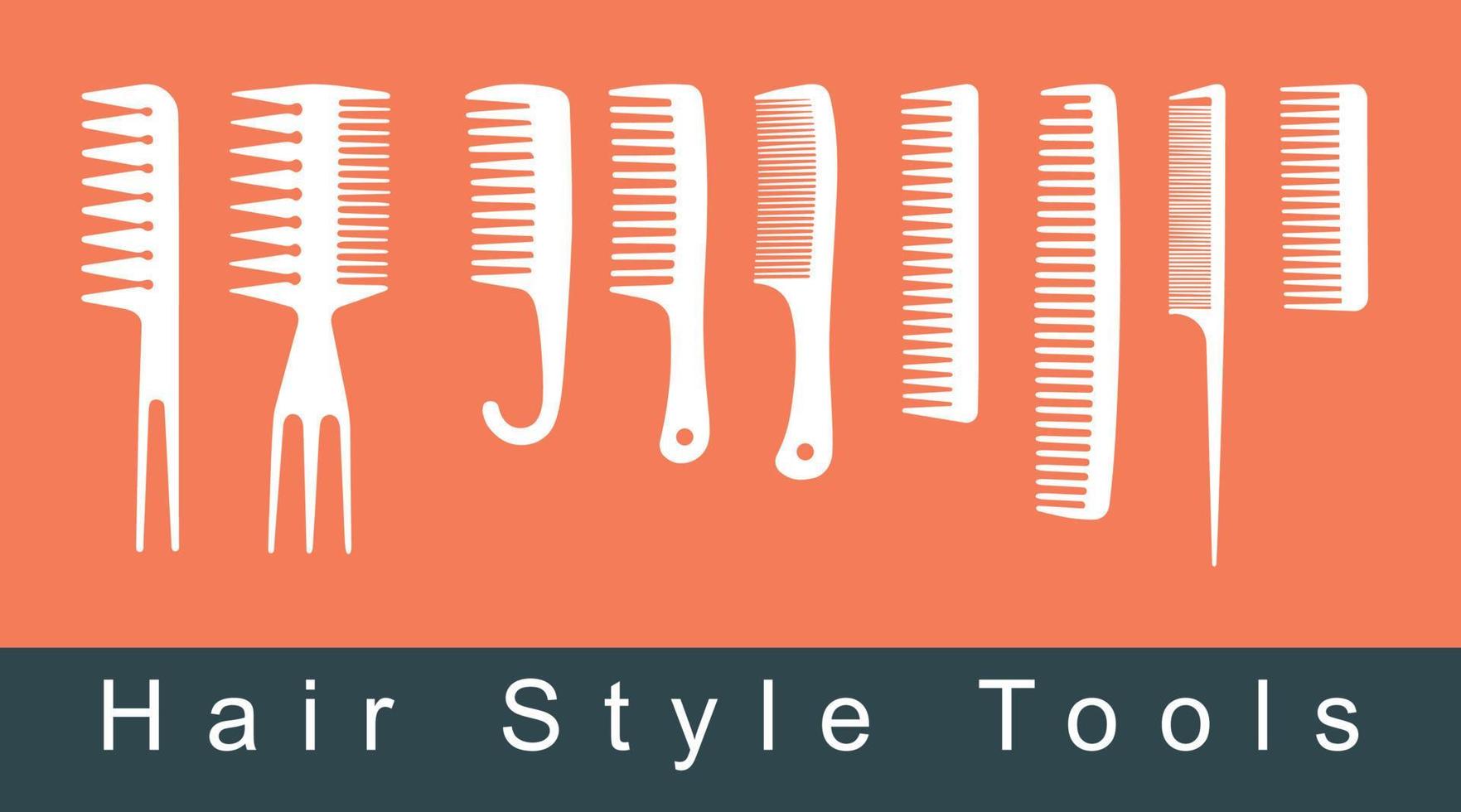 Combs-Hair style tools, vector illustration