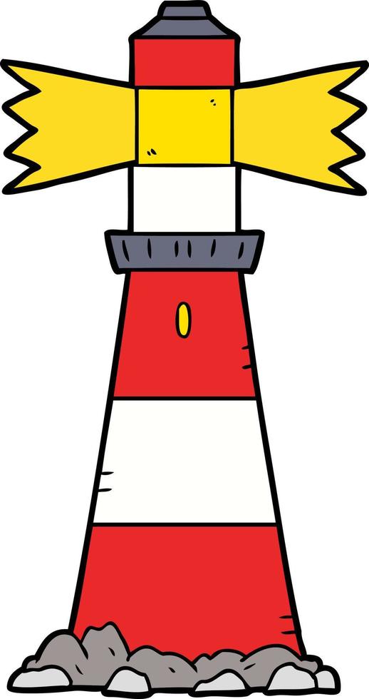 vector cartoon lighthouse