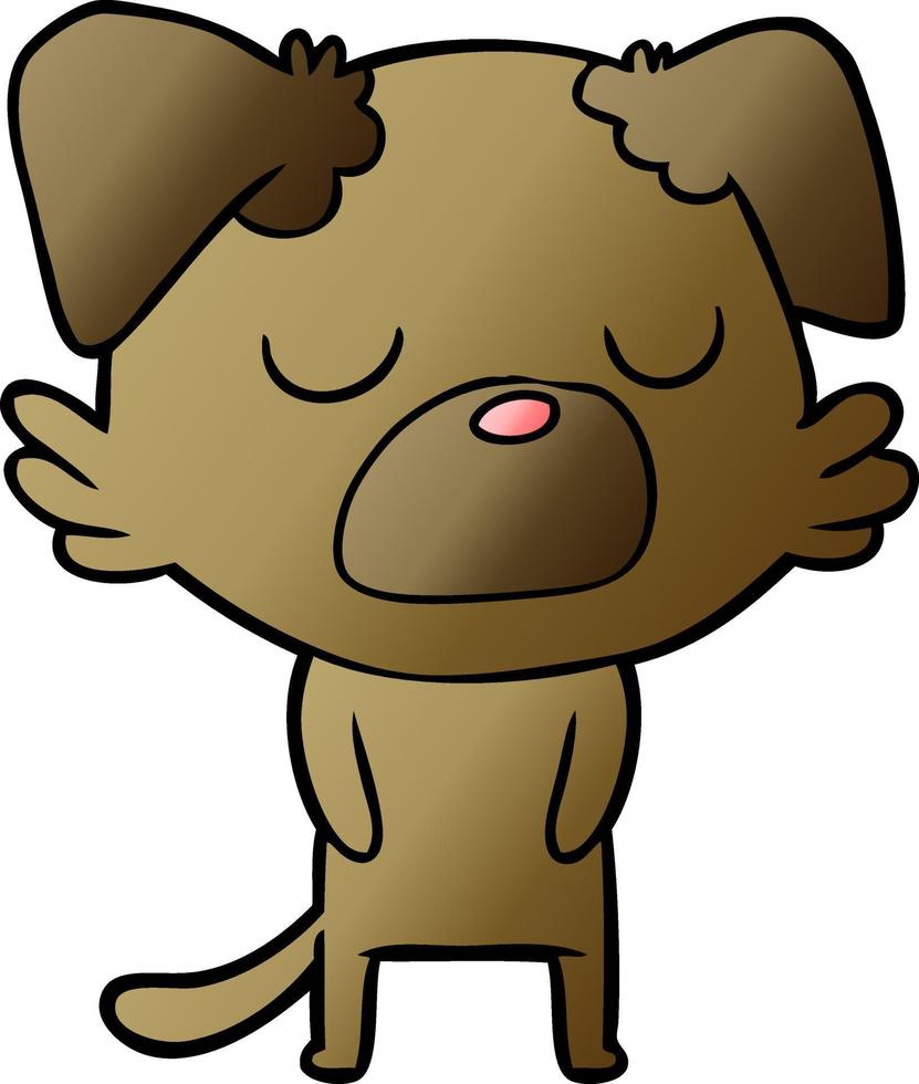 personaje de perro de dibujos animados vector