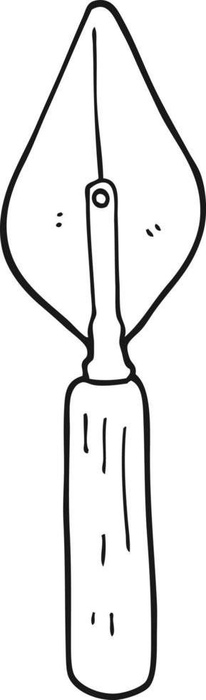 line drawing cartoon trowel vector