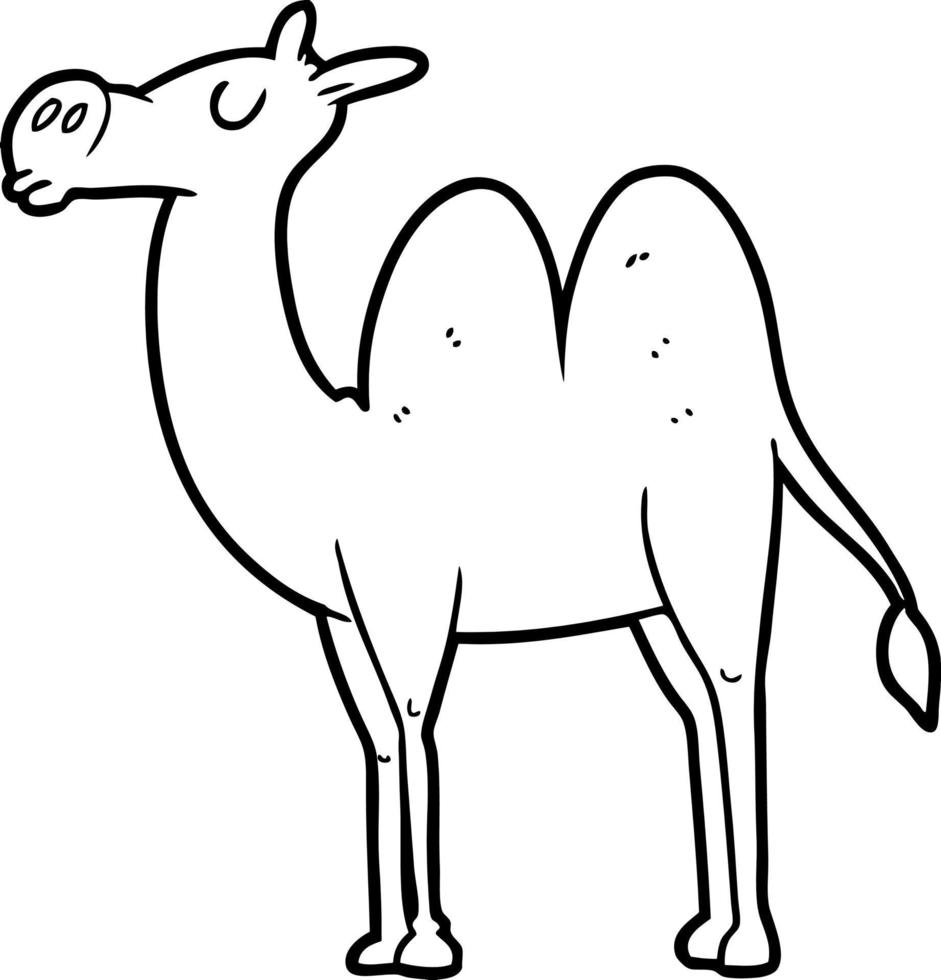 cartoon desert camel vector