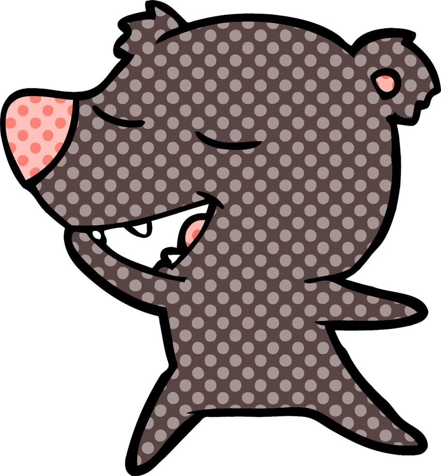 personaje de oso de dibujos animados vector