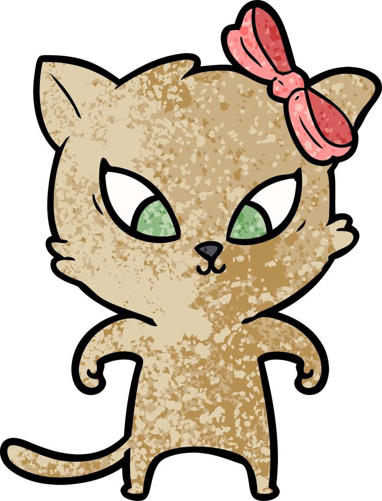 personaje de gato de dibujos animados vector