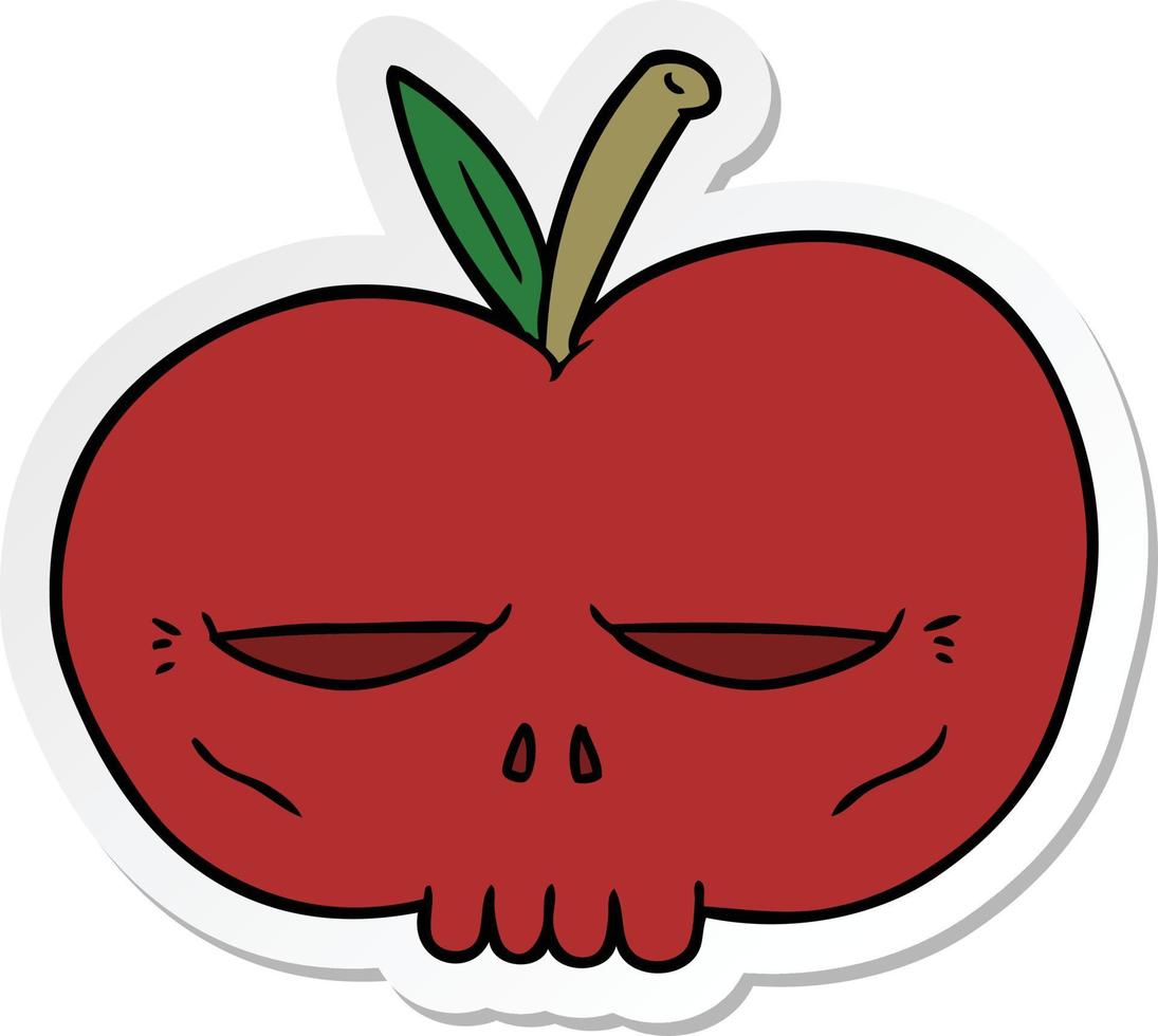 red apple skull vector