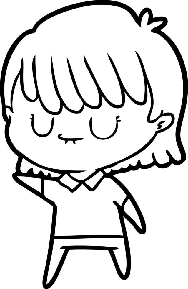 cartoon woman character vector