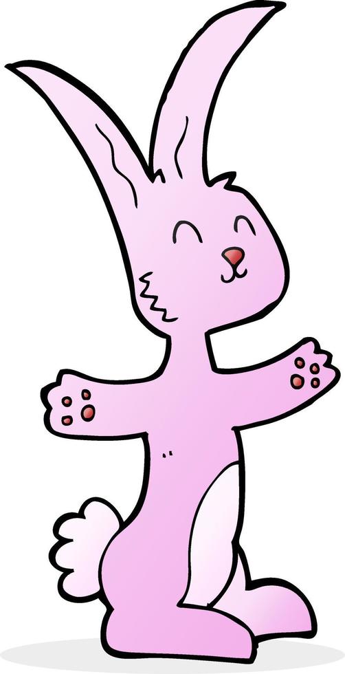 cartoon pink rabbit vector