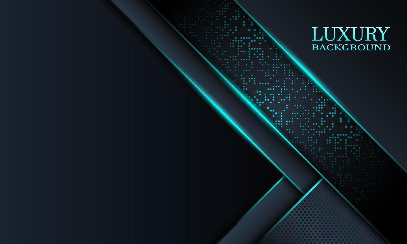 Luxury banner background with dark navy and stripes overlapping layer and blue lines. vector