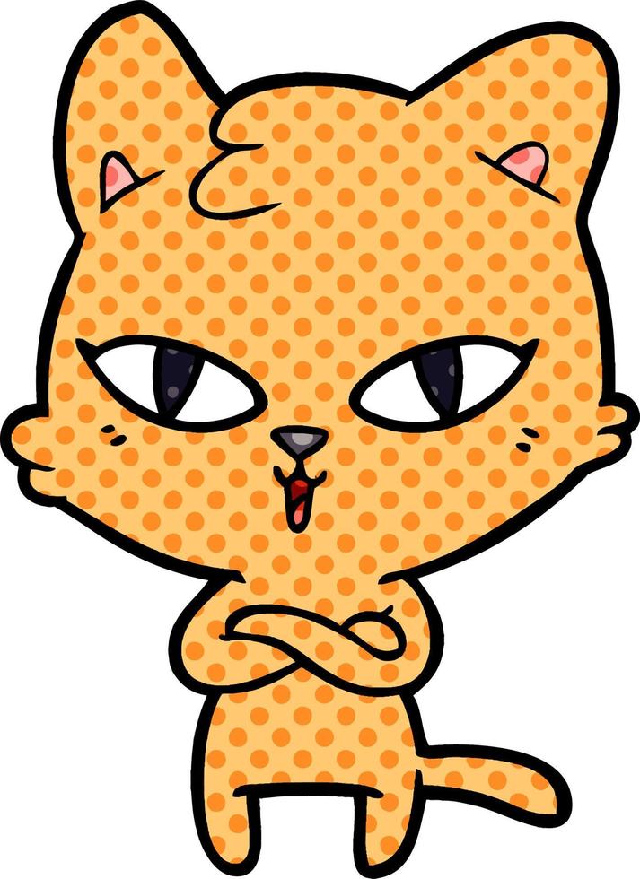 cartoon cat character vector