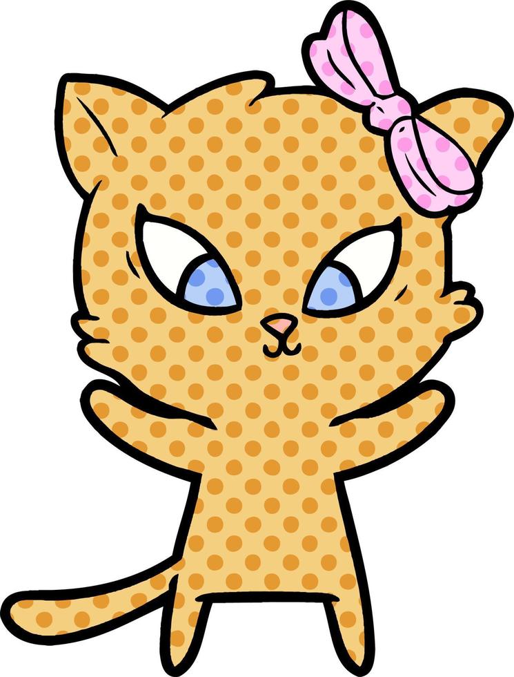 cartoon cat character vector