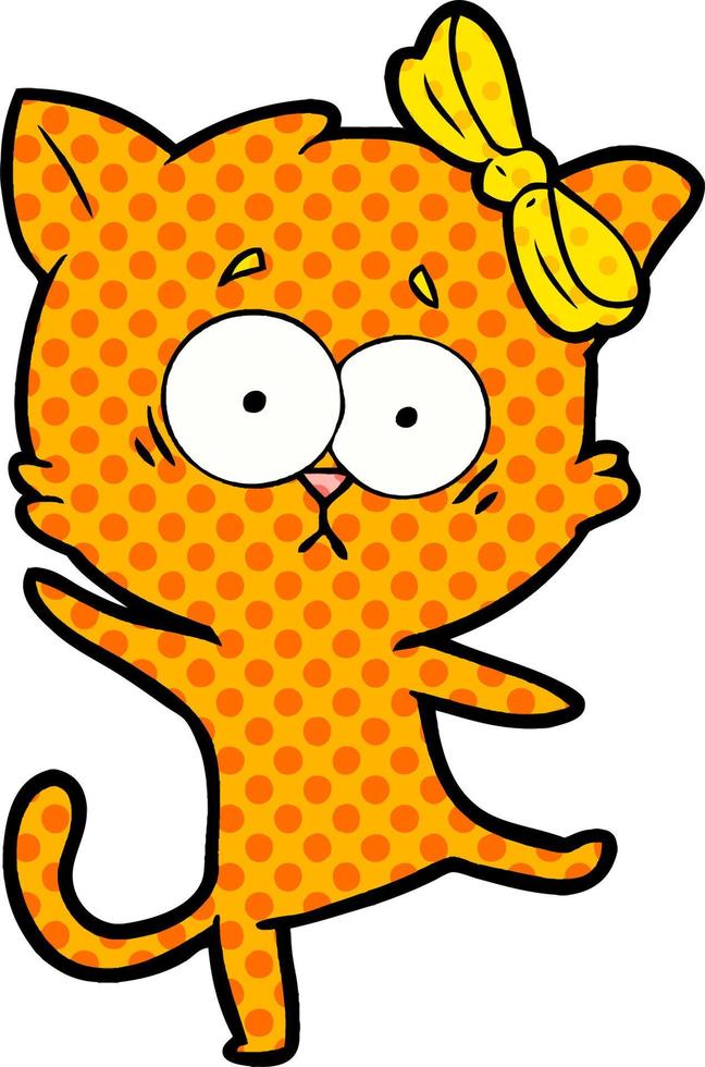 personaje de gato de dibujos animados vector