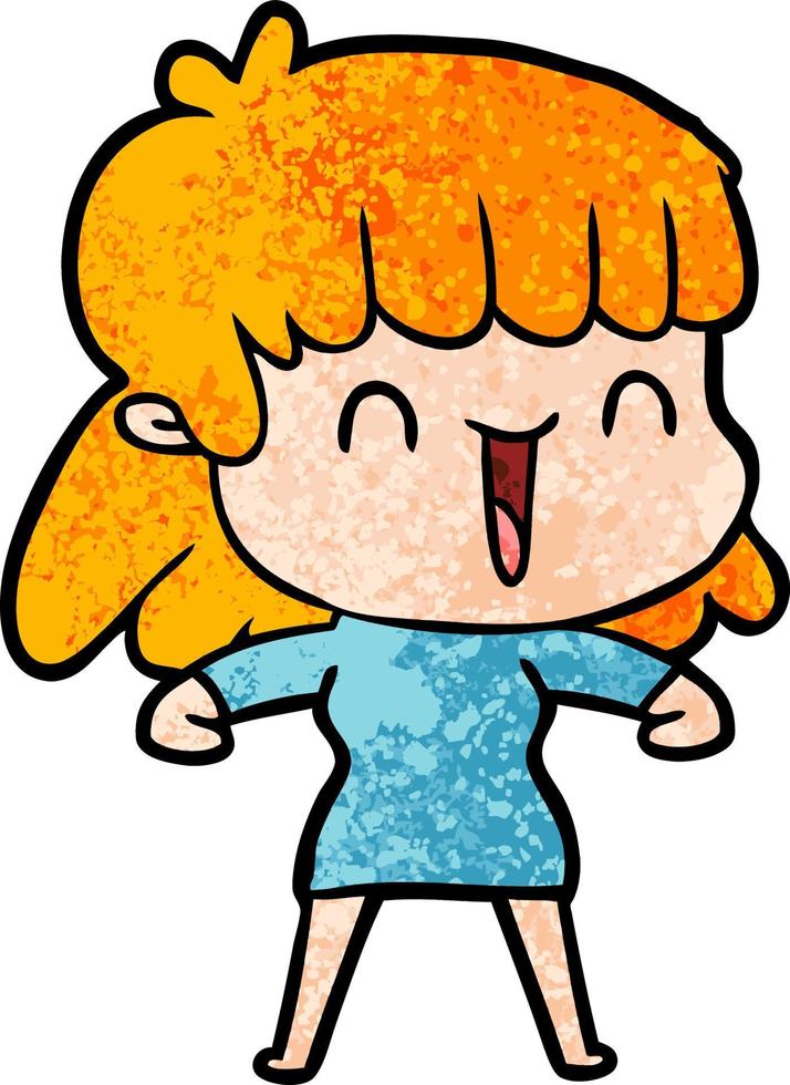 cartoon woman character vector