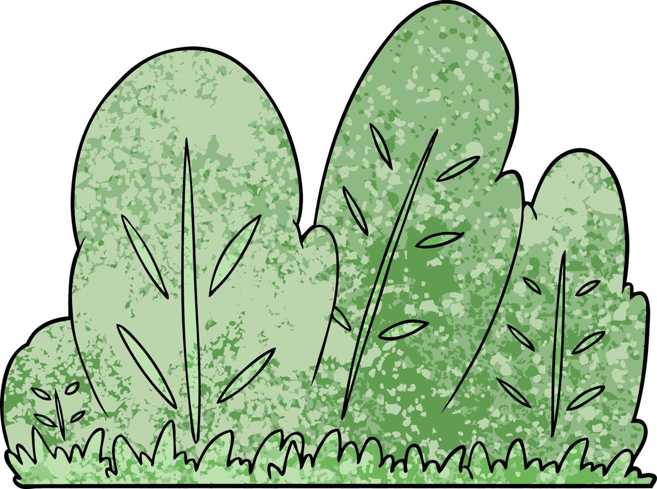 cartoon green hedge vector