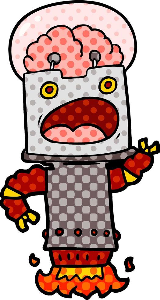 personaje de robot de dibujos animados vector