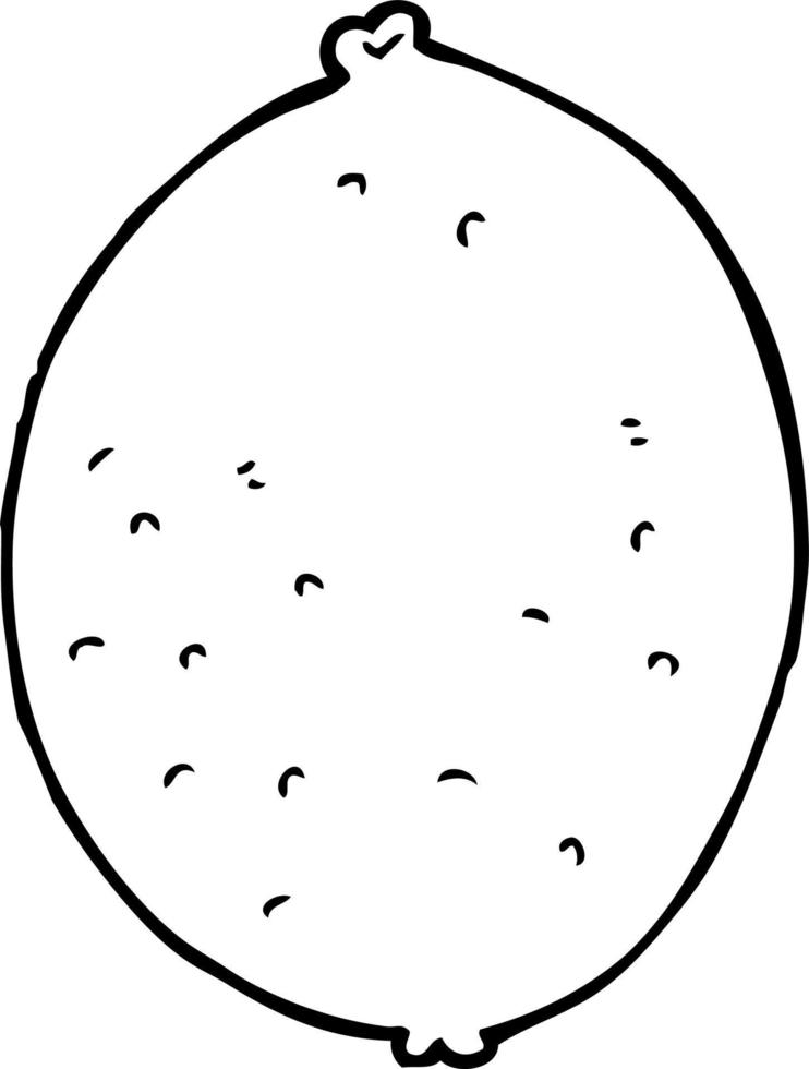 line drawing cartoon lemon vector