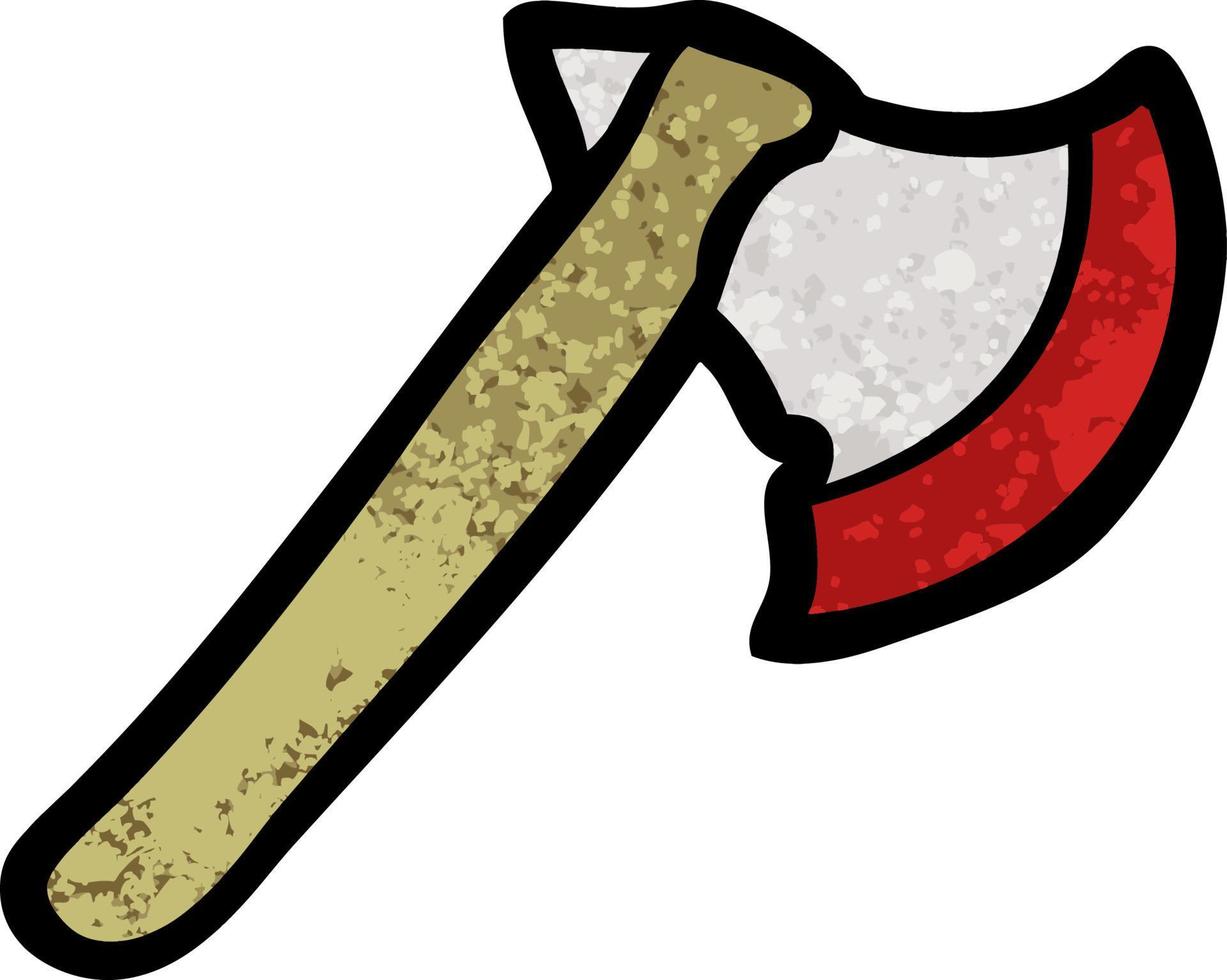 isolated cartoon axe vector