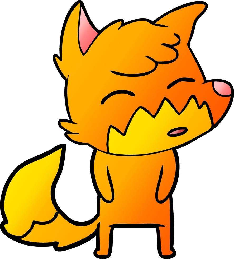 cartoon fox character vector