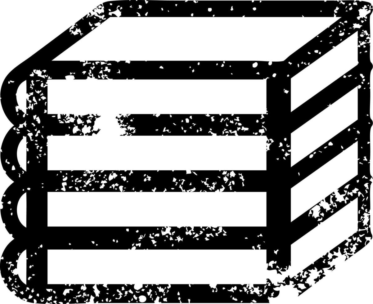 line art stacked books vector