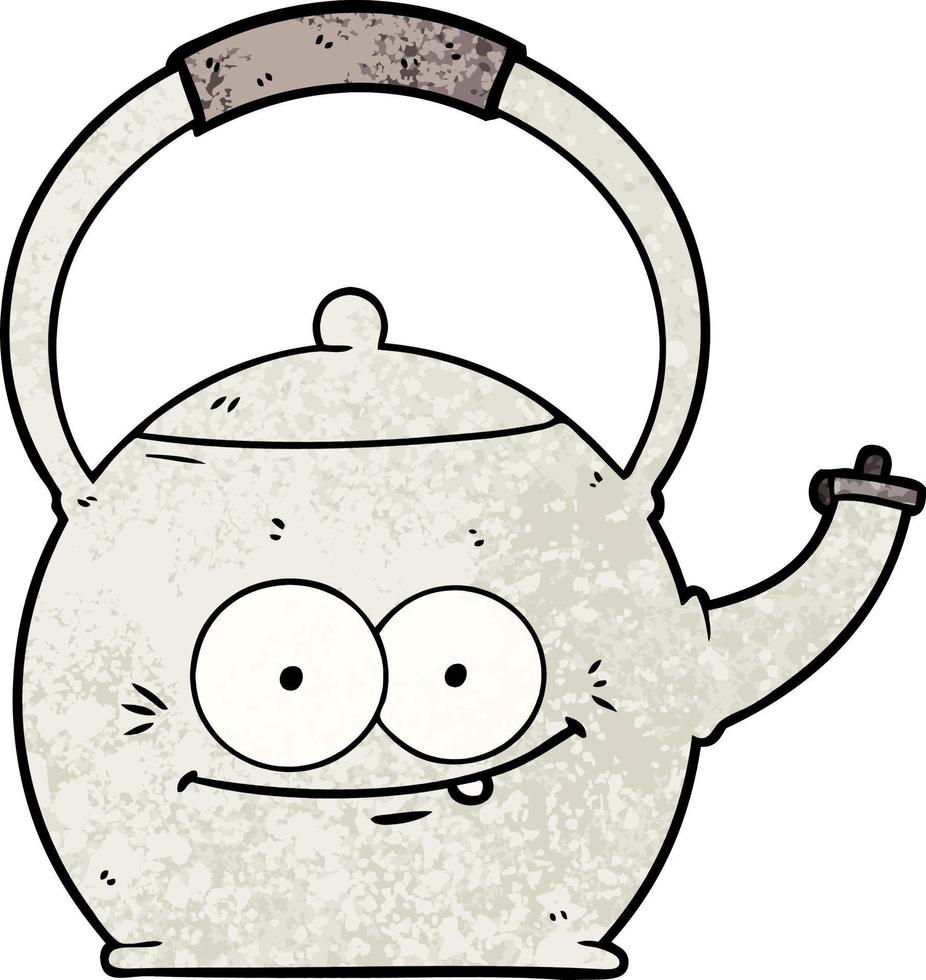 cartoon kettle character vector