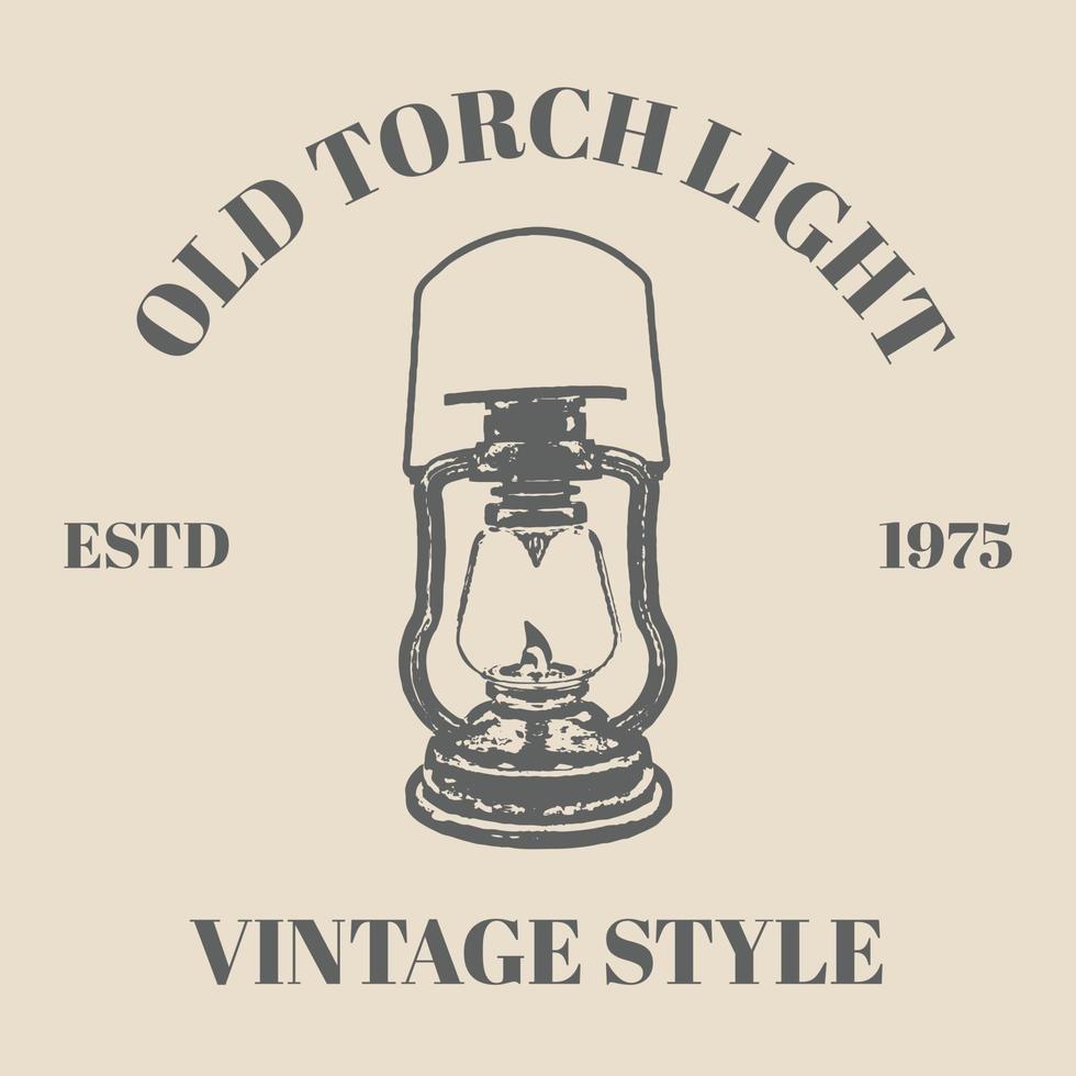 Ancient Lantern vector or Javanese Petromak Lamp in retro vintage design style. Suitable for many purposes. template design