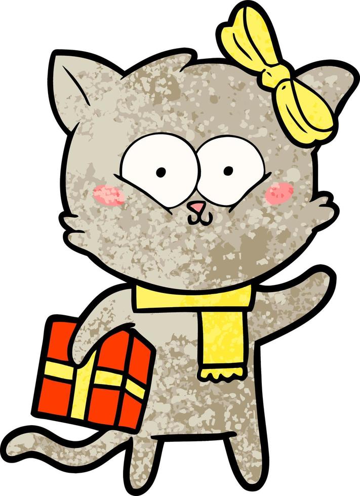 cartoon cat character vector