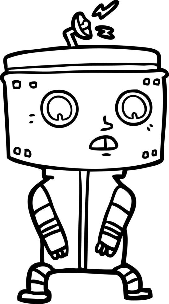 personaje de robot de dibujos animados vector