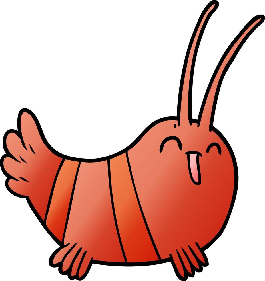 cartoon crayfish character vector