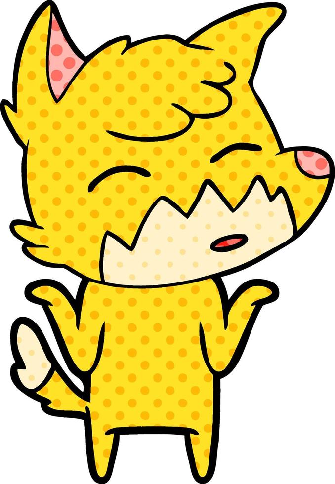 cartoon fox character vector