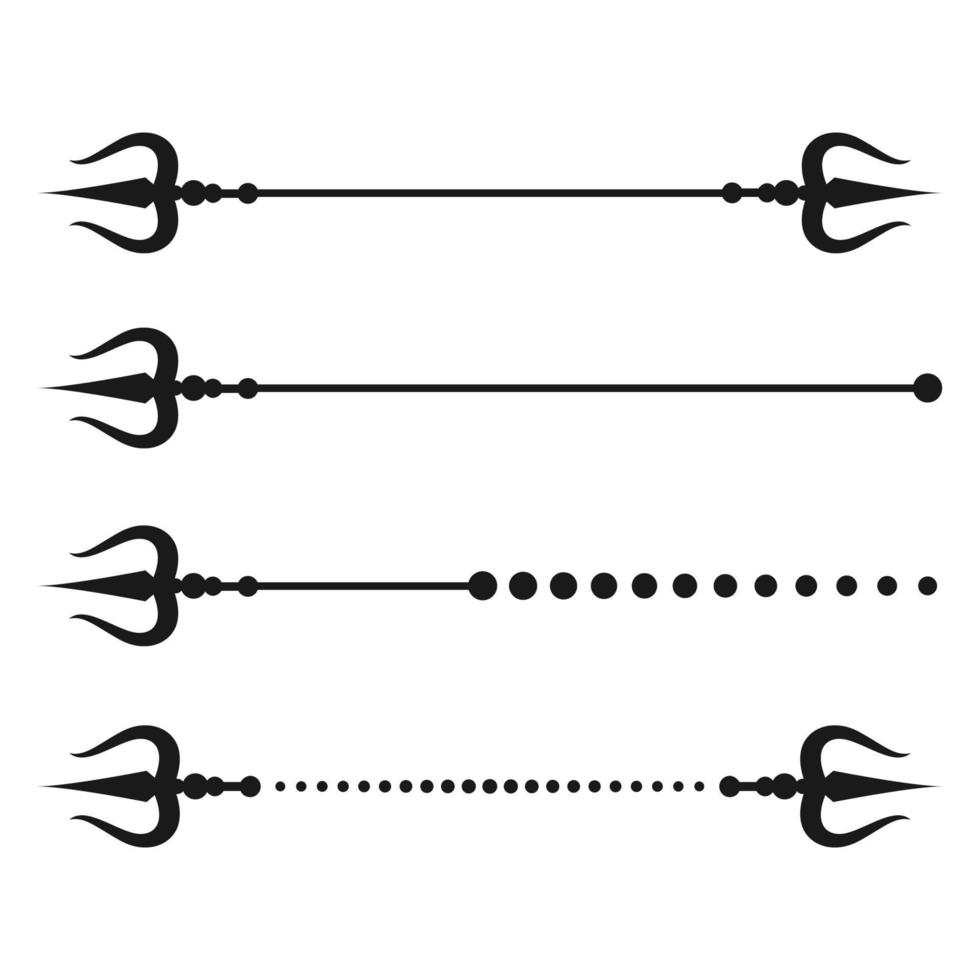 ilustración del elemento tridente. diseño de símbolo de tridente. pasos vectoriales 10 vector