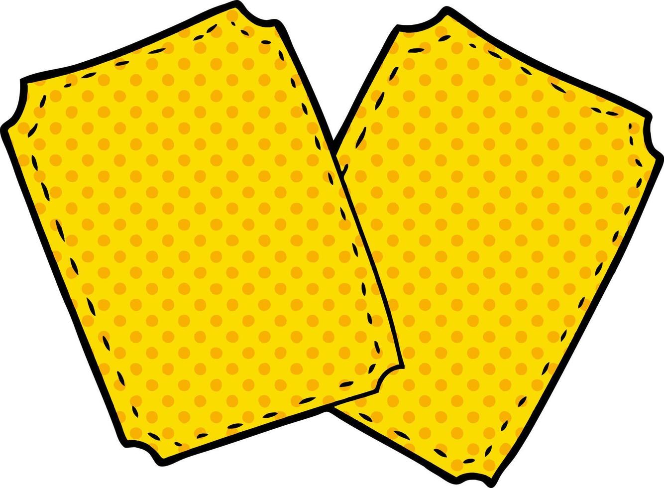 yellow cartoon tickets vector
