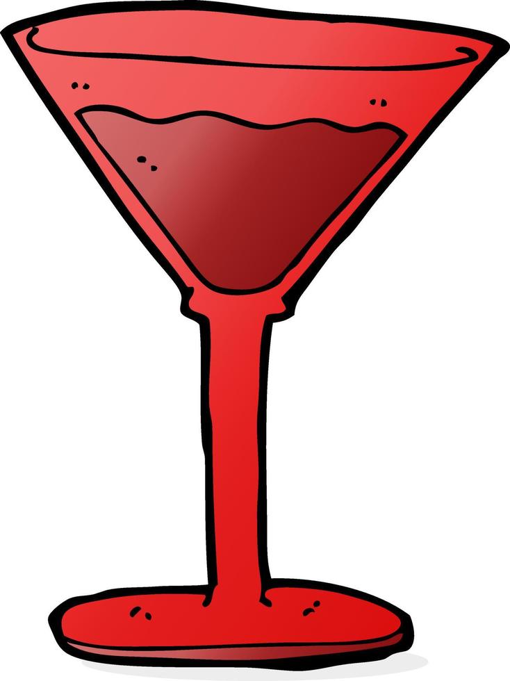 cartoon red cocktail vector