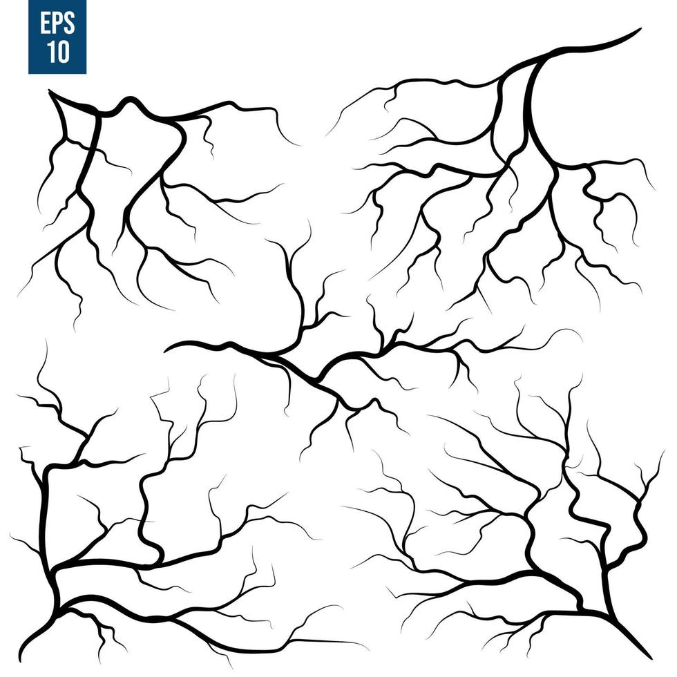 Thunderstorm template. Crack texture illustration. Vector eps 10. Grunge element design.