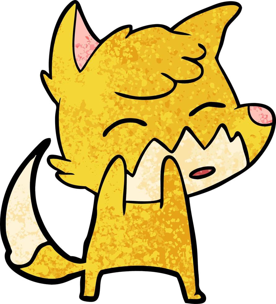 cartoon doodle character fox vector