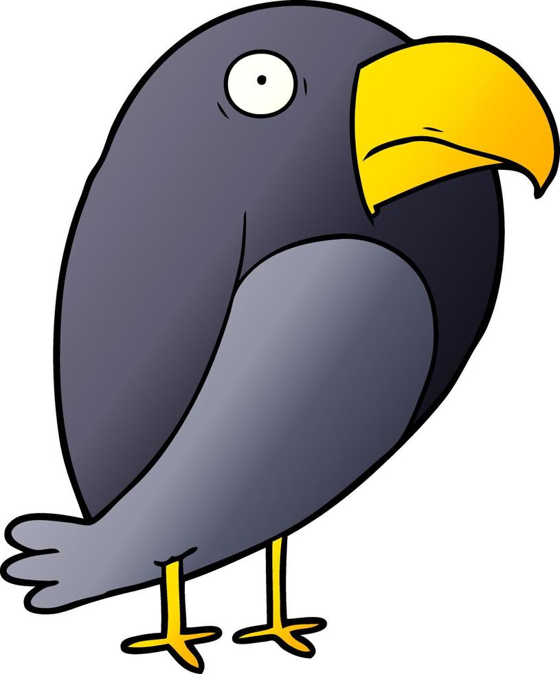 pájaro cuervo de dibujos animados vector