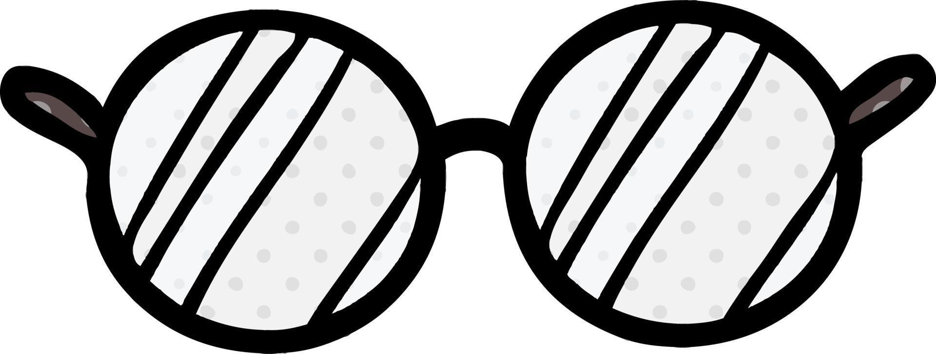 cartoon eye glasses vector