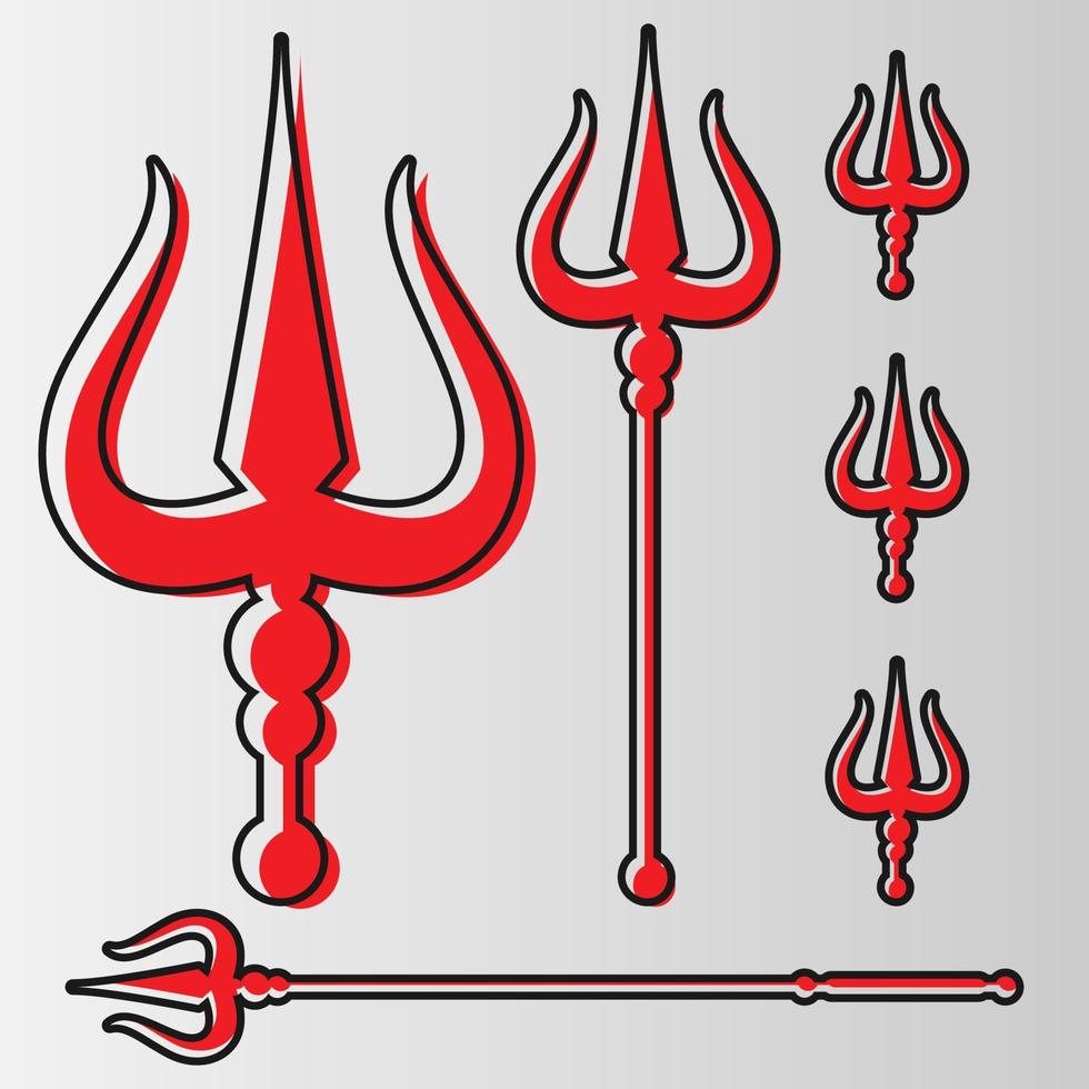 Trident element illustration. Trident symbol layout. Vector eps 10