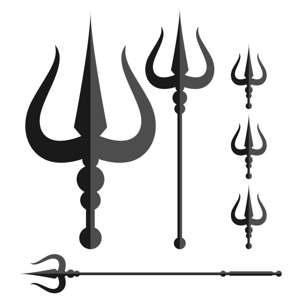 Trident element illustration. Trident symbol layout. Vector eps 10