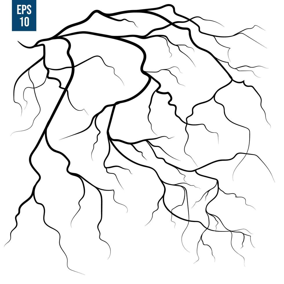 Thunderstorm template. Crack texture illustration. Vector eps 10. Grunge element design.