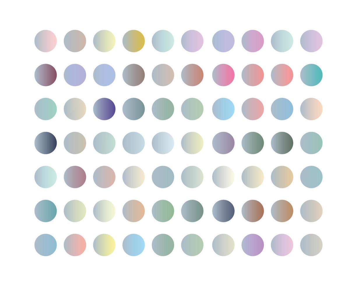Pastel gradient smooth and vibrant color set. gradient set round Vector Template for design