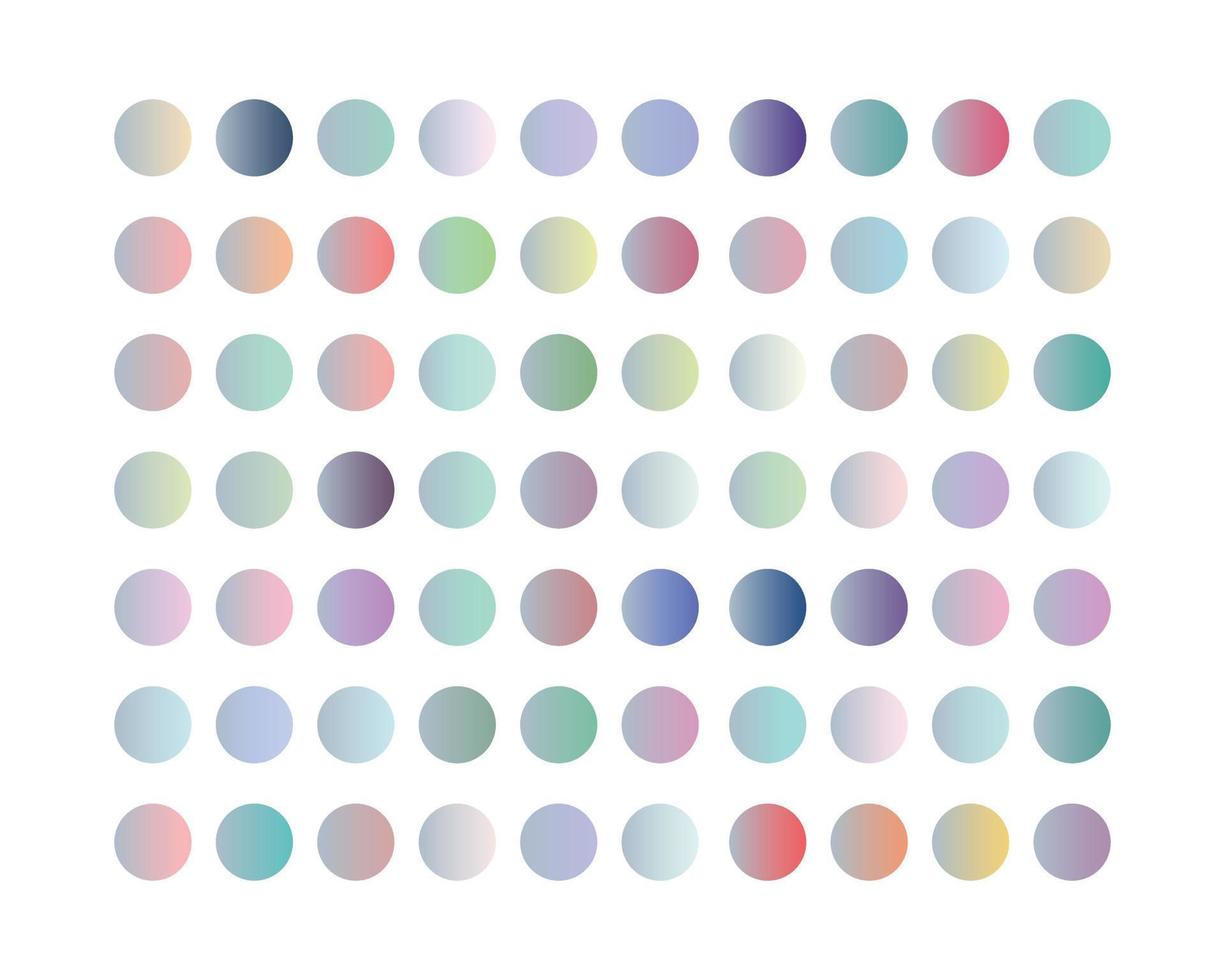 colección de círculos de paquete de color degradado lineal pastel para aplicaciones, ui, ux, diseño web, banner, etc. paquete de degradado pastel vector