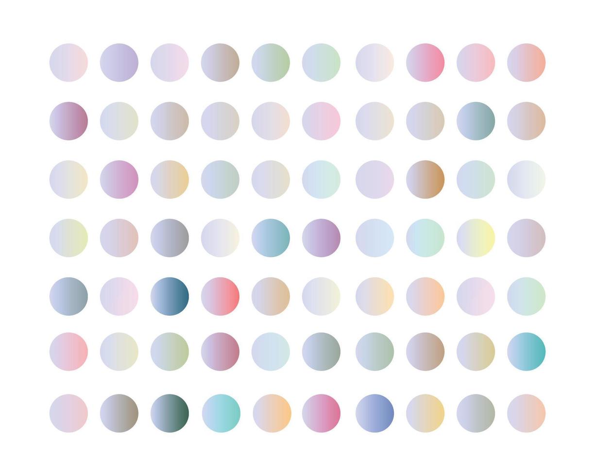 Pastel gradient smooth and vibrant color set. gradient set round Vector Template for design