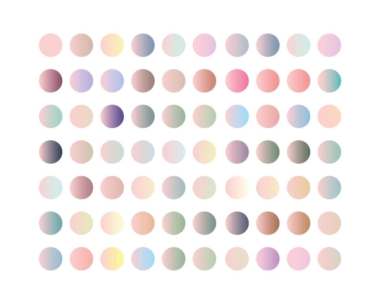 Pastel gradient color set for apps, ui, ux, web design,banner, etc. Rounded trendy gradient set vector