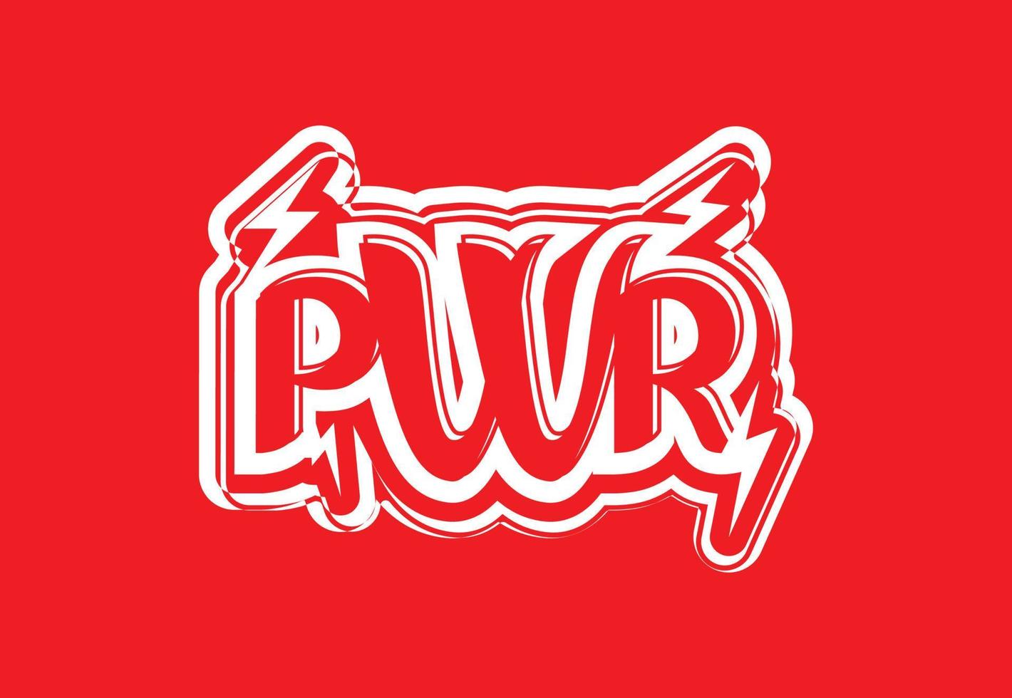 plantilla de diseño de icono y logotipo de letra pwr vector