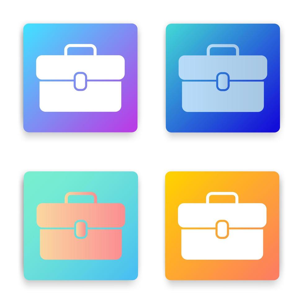 The briefcase icon .A set of flat icons for web design.Vector illustration. vector