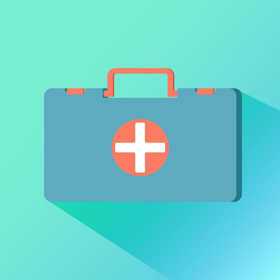 Medical briefcase .Flat icon for web design.Vector illustration vector
