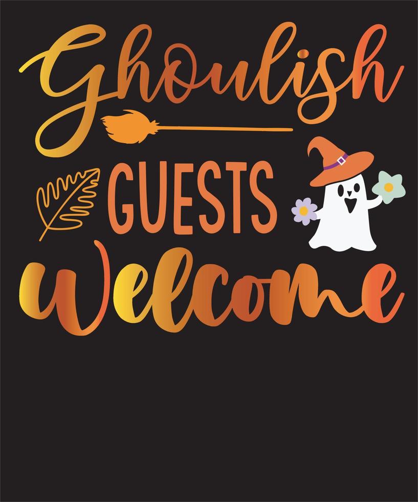 Ghoulish guest welcome vector